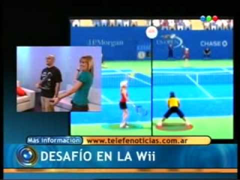Jugando al Grand Slam Tennis en Wii con Wii Motion Plus - Telefe Noticias